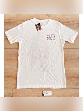 Martial War White Graphic Crew Neck T-Shirt